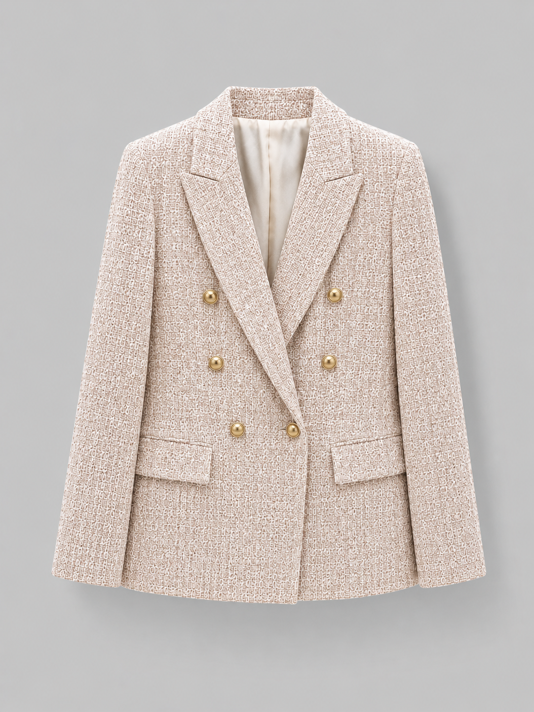 Women's Tailored Blazer Double Breasted Classic Fit Smart Jacket