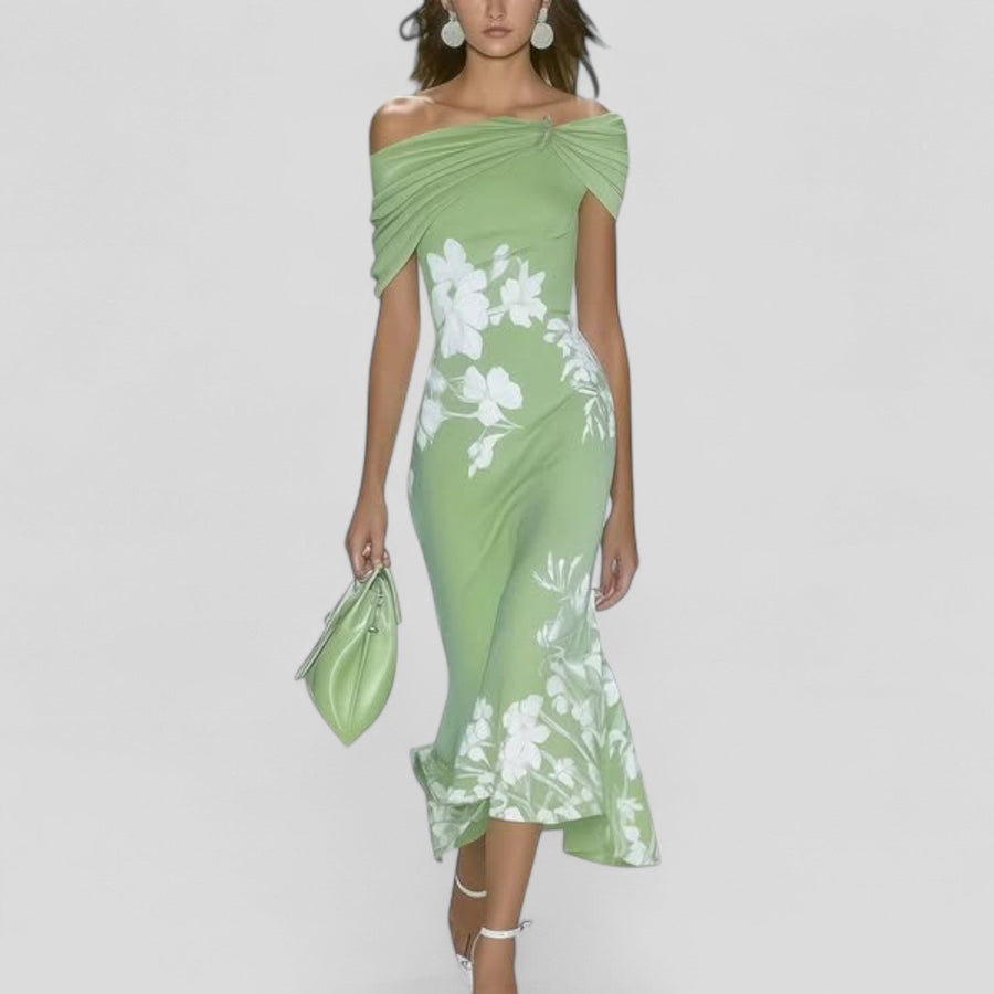 Women's Print Midi Summer Dress Outfit for Summer Holidays Weddings Parties and Everyday Wear
