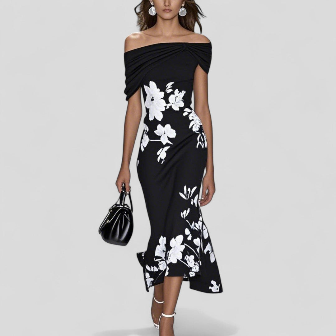 Women’s Elegant Print Midi Dress | Stylish Summer Design
