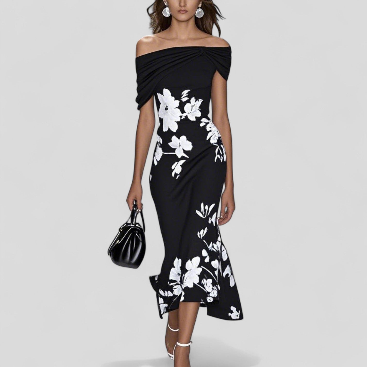Women's Print Midi Summer Dress Outfit for Summer Holidays Weddings Parties and Everyday Wear