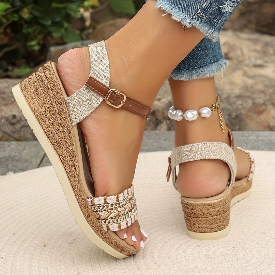 Women’s Stylish Woven Wedge Sandal | Bohemian Inspired Footwear