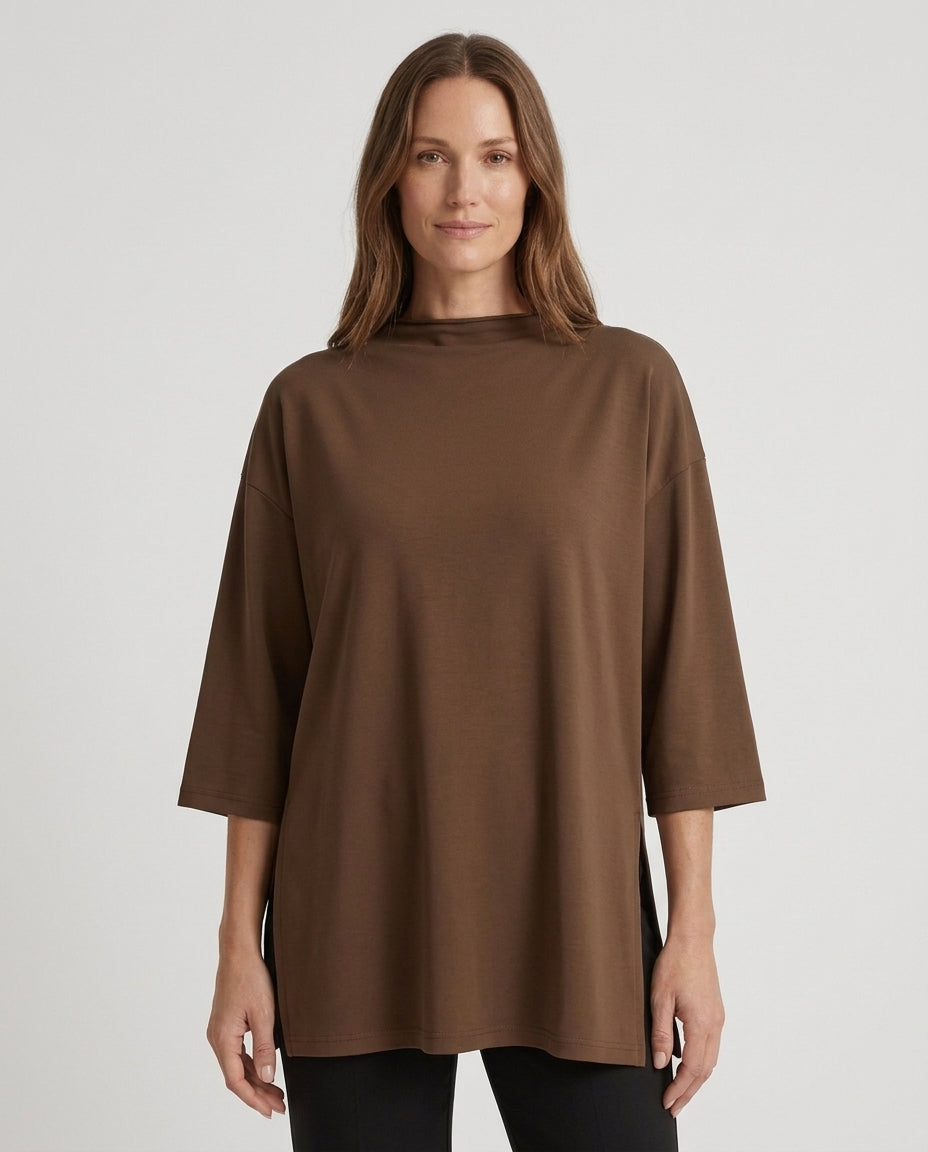 Women’s Oversized Tunic Top with Side Slits