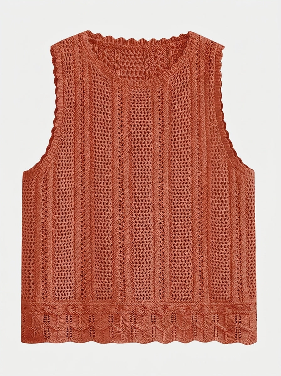 Women’s Sleeveless Crochet Tank Top