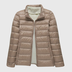 Women's Quilted Jacket Lightweight Zip Closure Casual Outdoor Stylish