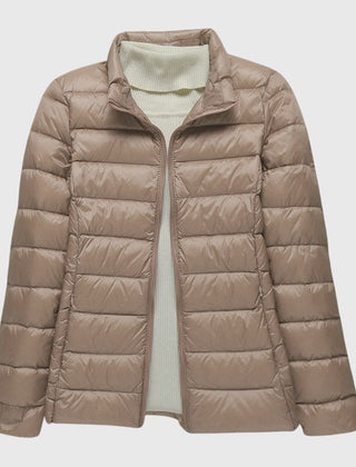 Women's Quilted Jacket Lightweight Zip Closure Casual Outdoor Stylish