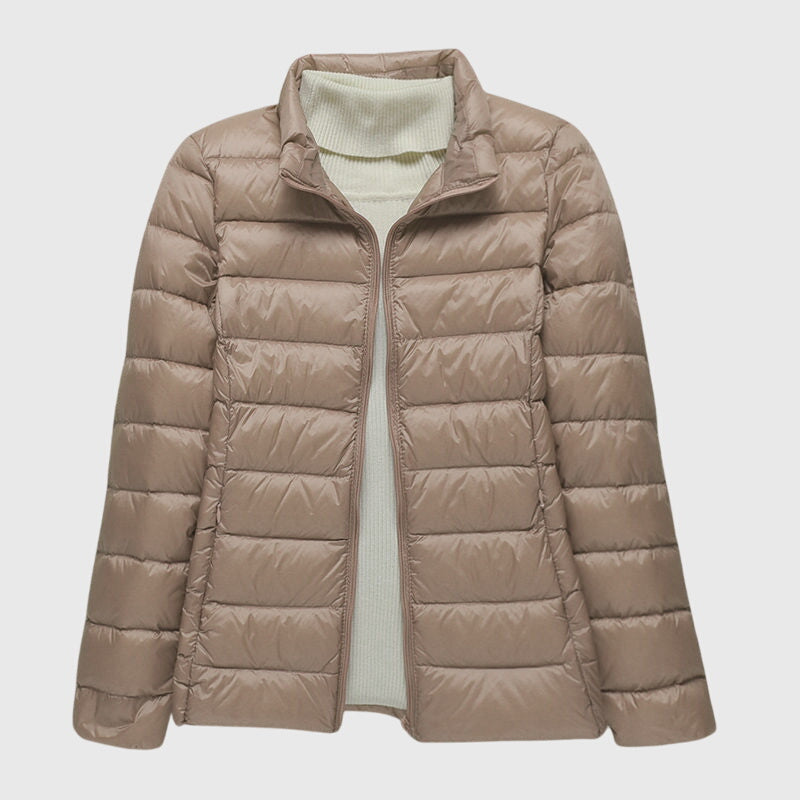 Women's Quilted Jacket Lightweight Zip Closure Casual Outdoor Stylish