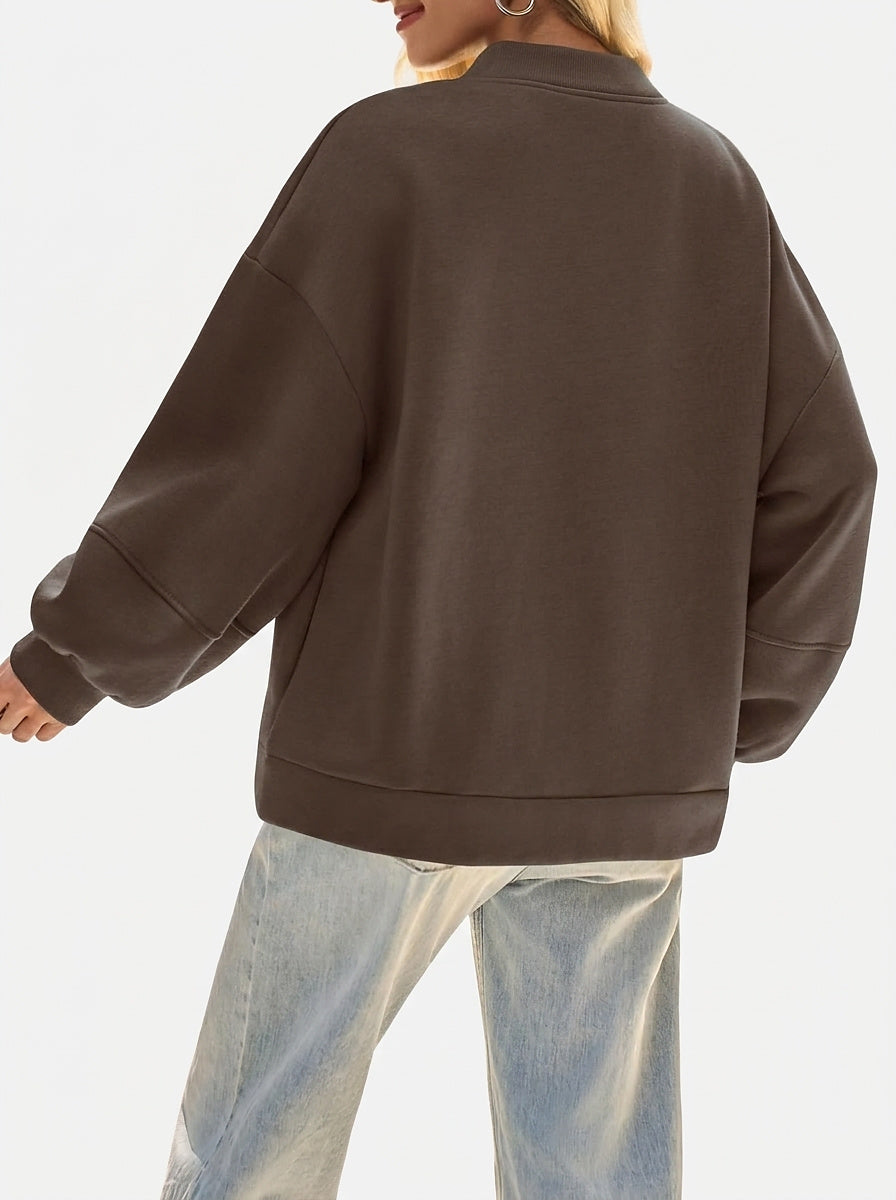 Women’s Bomber Jacket with Lantern Sleeves