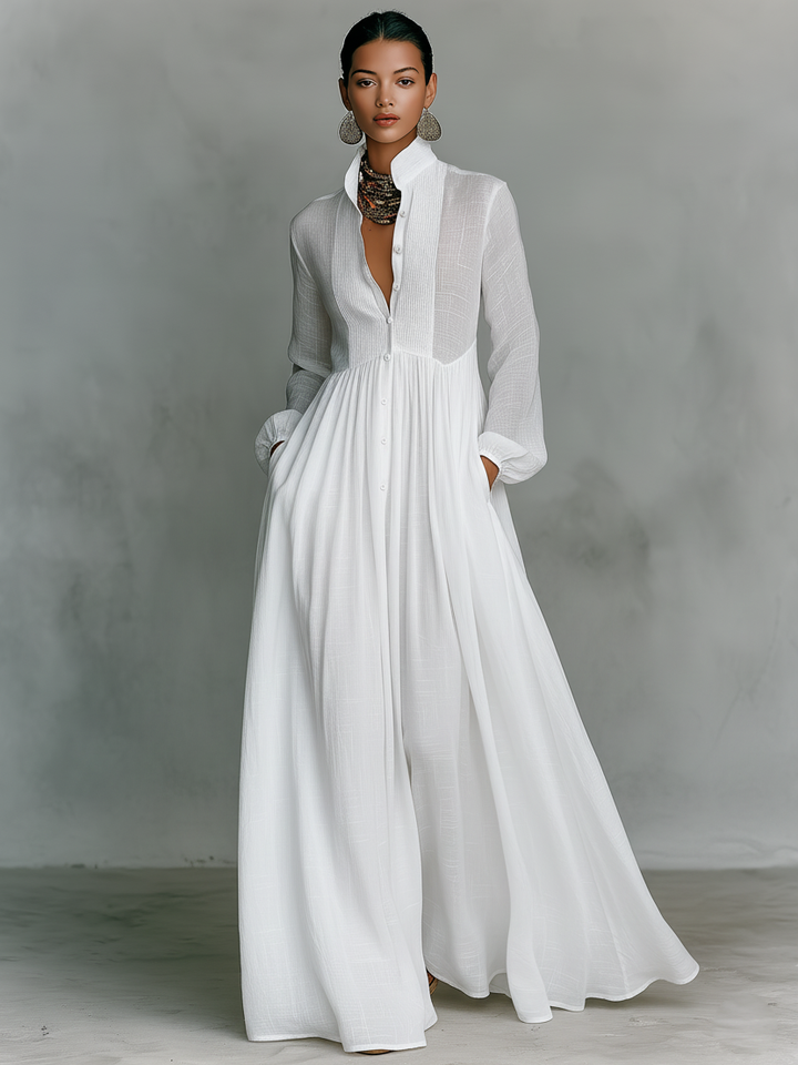 Women’s Minimalist Patchwork Dress | Maxi