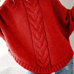 Women's Classic Cable Knit Mock Neck Sweater Cozy Fit Versatile Layering Casual Everyday
