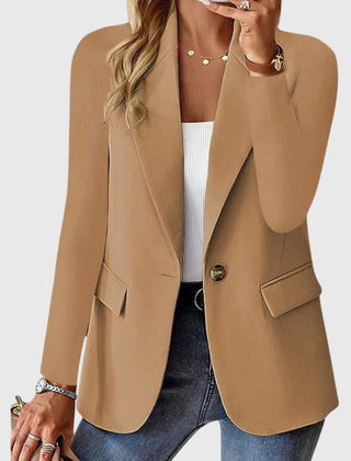 Women's Formal Blazer Tailored Fit Long Sleeve Notched Lapel Professional Office