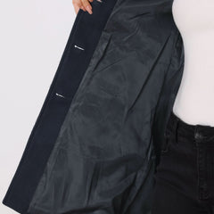 Women's Stylish Button-Front Trench Coat Tailored Fit Classic Design Everyday