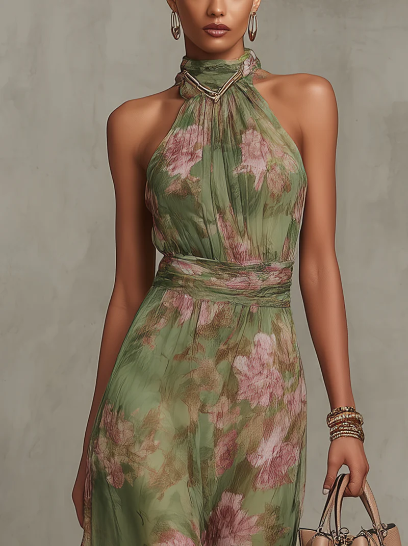 Women's Floral Maxi Dress Outfit for Summer Holidays Weddings Parties and Everyday Wear