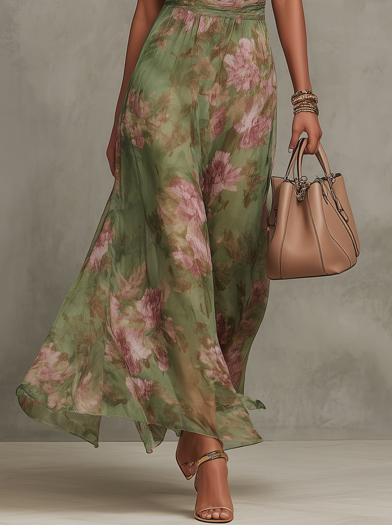 Women's Floral Maxi Dress Outfit for Summer Holidays Weddings Parties and Everyday Wear
