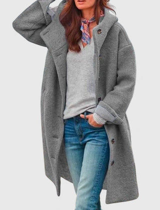 Women's Elegant Overcoat Long Sleeve Tailored Fit Classic Layering