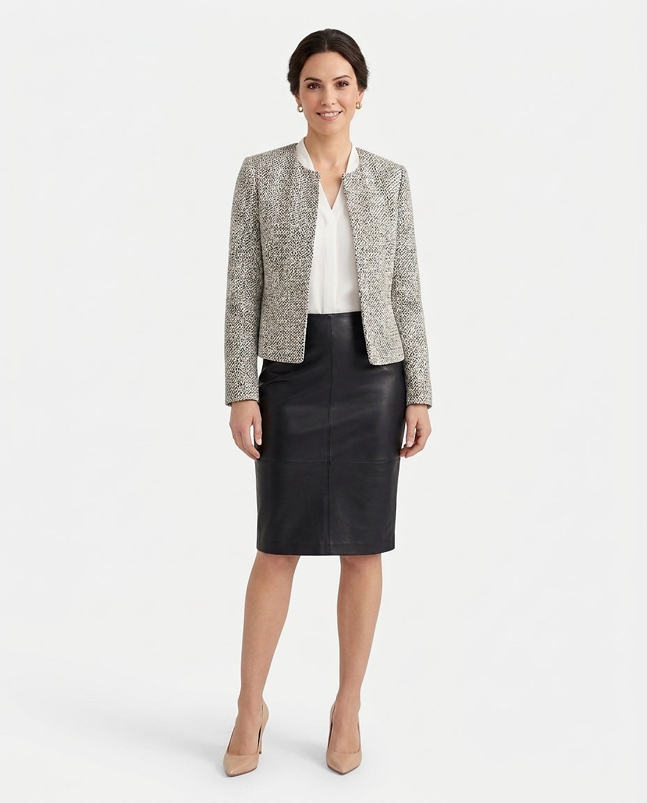 Women’s Textured Jacket with Button Front