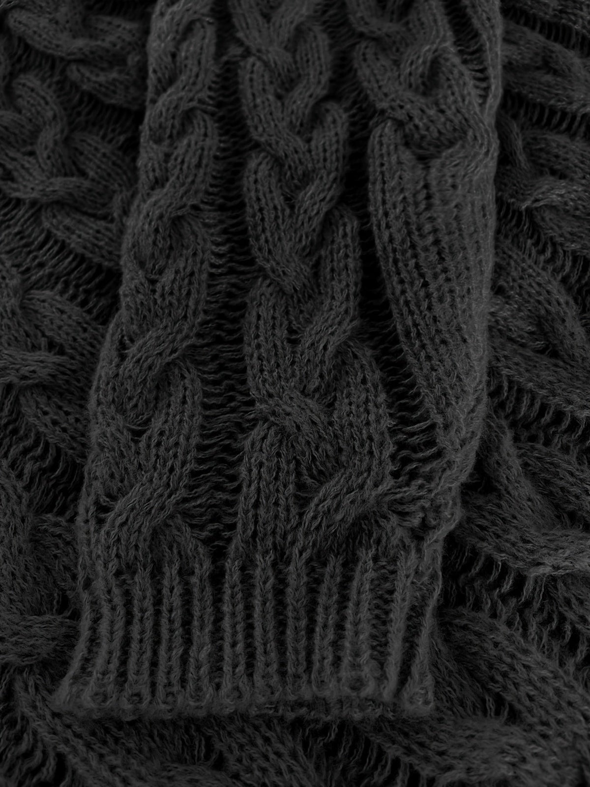 Women's Relaxed V-Neck Sweater Cable Knit Casual Layering Everyday Style