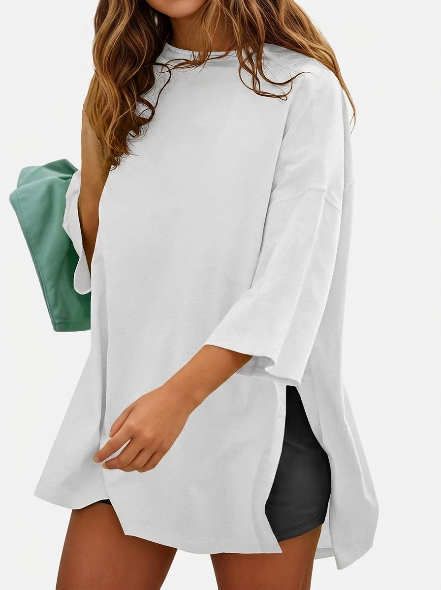 Women’s Oversized Tunic Top with Side Slits