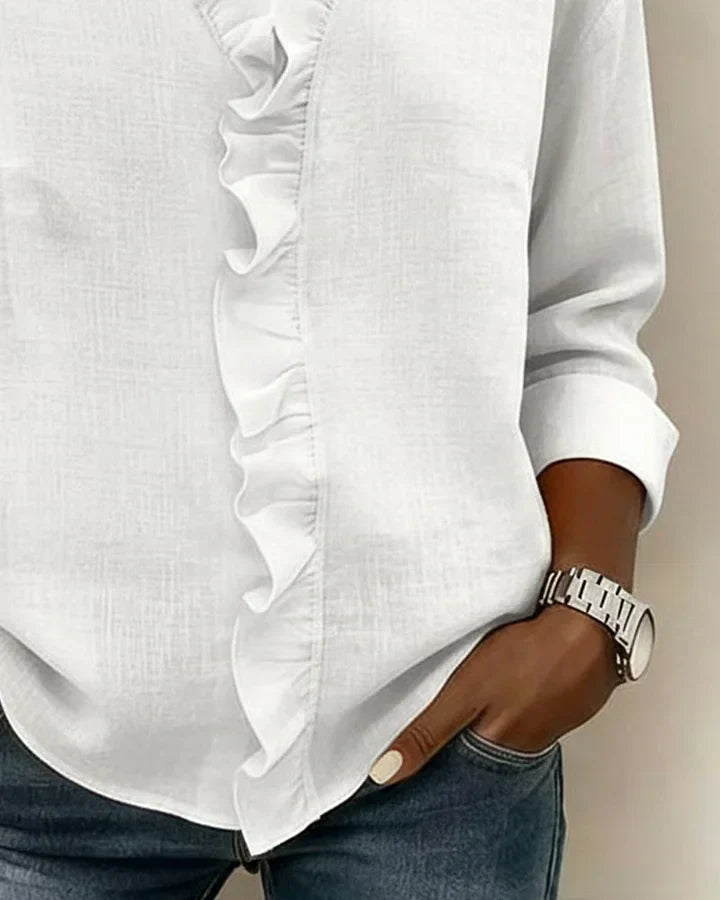 Women's V-Neck Blouse Lightweight Casual Everyday Relaxed Fit Stylish