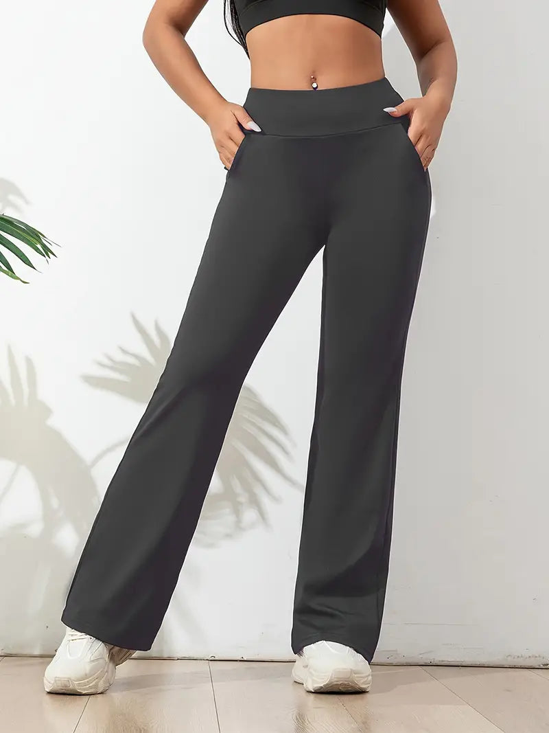 Women's High Waist Wide Leg Lounge Active Pants Outfit for Work Casual Days Holidays and Everyday Wear