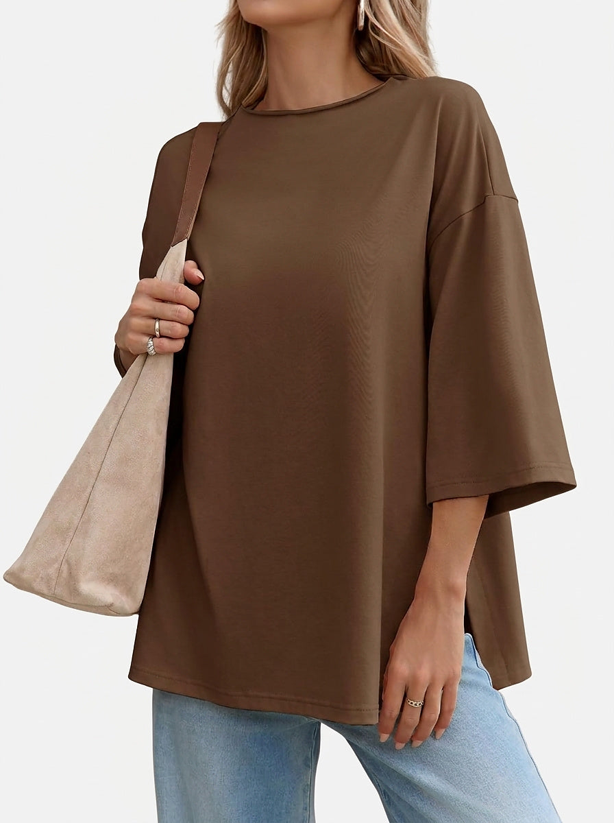 Women’s Oversized Tunic Top with Side Slits