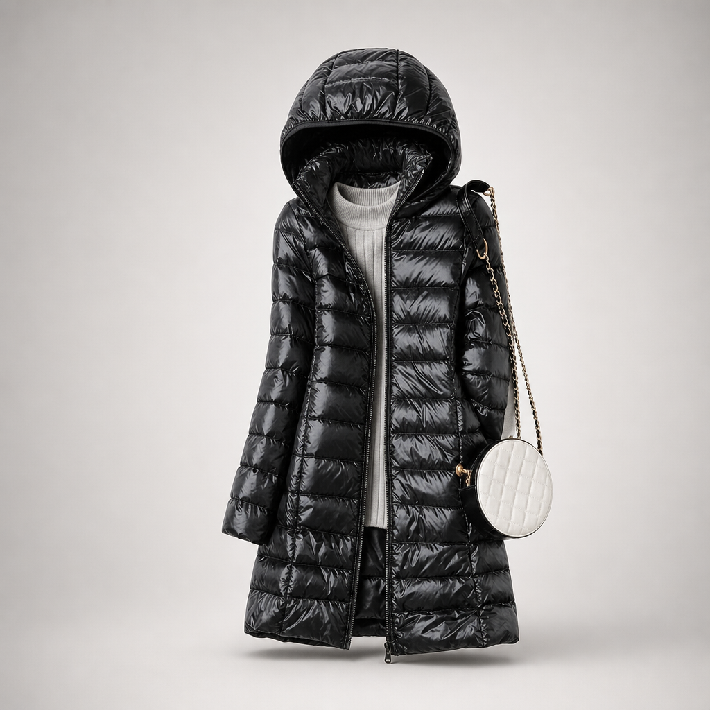 Women's Ultralight Down Jacket Full-Zip Hooded Lightweight Casual Outdoor