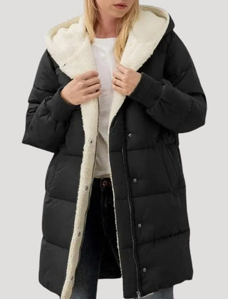 Women's Quilted Puffer Jacket Zip-Up Front Cozy Casual Layering
