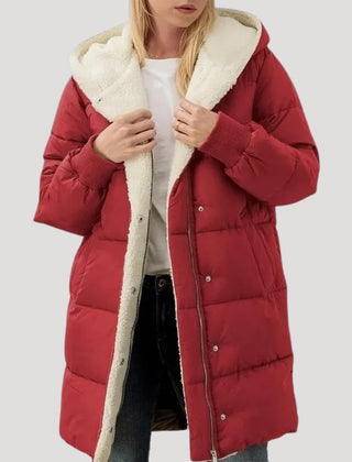 Women's Quilted Puffer Jacket Zip-Up Front Cozy Casual Layering