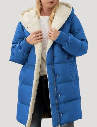 Women's Quilted Puffer Jacket Zip-Up Front Cozy Casual Layering