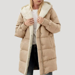 Women's Quilted Puffer Jacket Zip-Up Front Cozy Casual Layering