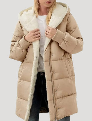 Women's Quilted Puffer Jacket Zip-Up Front Cozy Casual Layering