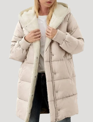 Women's Quilted Puffer Jacket Zip-Up Front Cozy Casual Layering