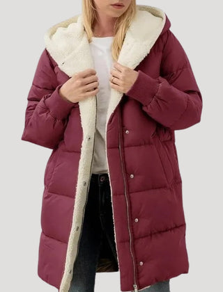 Women's Quilted Puffer Jacket Zip-Up Front Cozy Casual Layering