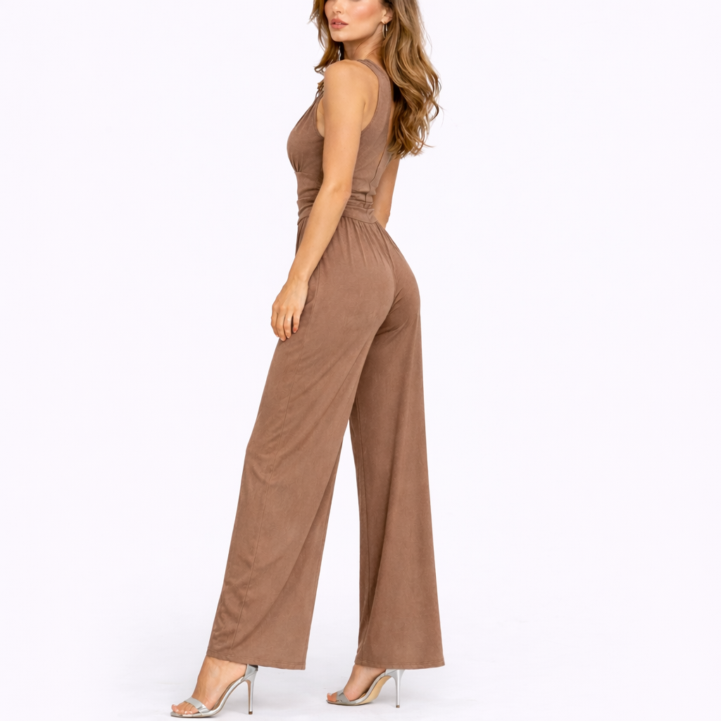 Women's Chic Sleeveless Jumpsuit Wide-Leg Relaxed Fit Casual Everyday