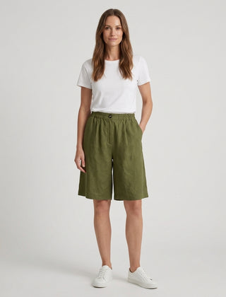Women's Relaxed Fit Casual Shorts Outfit for Work Casual Days Holidays and Everyday Wear - Front [Lystr 6ac79022b0c2148f076d4bfb:front]