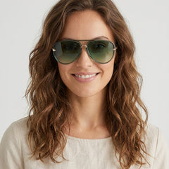 Women's Retro Aviator Sunglasses Outfit for Weddings Parties Holidays Occasions and Everyday Wear - Front [Lystr 6ac8defe8e6722b849330ed1:front]