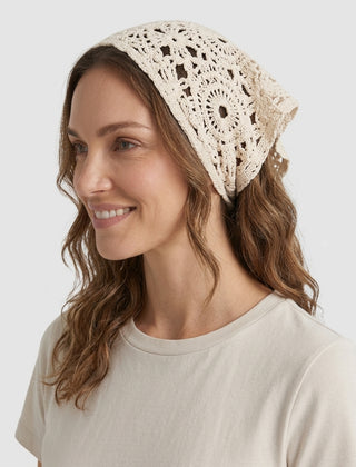 Women's Open-Knit Head Boho Scarf Knitwear for Autumn Winter Layering Cosy Days and Everyday Wear - Front [Lystr 6aca4d62cb043f6c72074c1d:front]