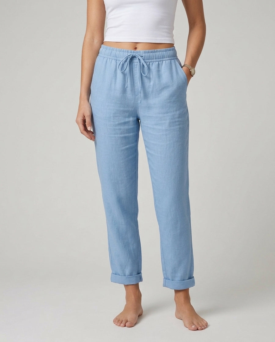 Women's Casual Relaxed Fit Trousers Pants Outfit for Work Casual Days Holidays and Everyday Wear - Front [Lystr 6aca89024dcd070456decfa2:front]