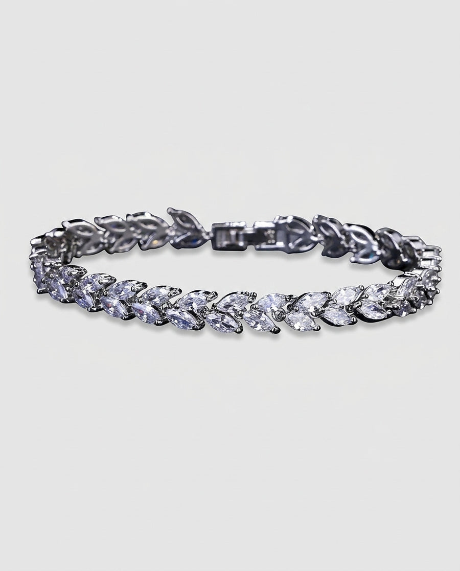 Women's Gold Bracelet Statement Jewellery Jewelry Gift for Women Weddings Parties Prom and Everyday Wear - White Gold Front [Lystr 6acb43f355a6208493d7ae7b:white gold:front]