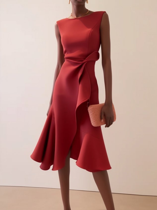 Women's Casual Midi Dress Outfit for Summer Holidays Weddings Parties and Everyday Wear