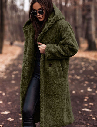 Women's Classic Winter Coat Tailored Fit Long Sleeve Button Closure Stylish Warmth