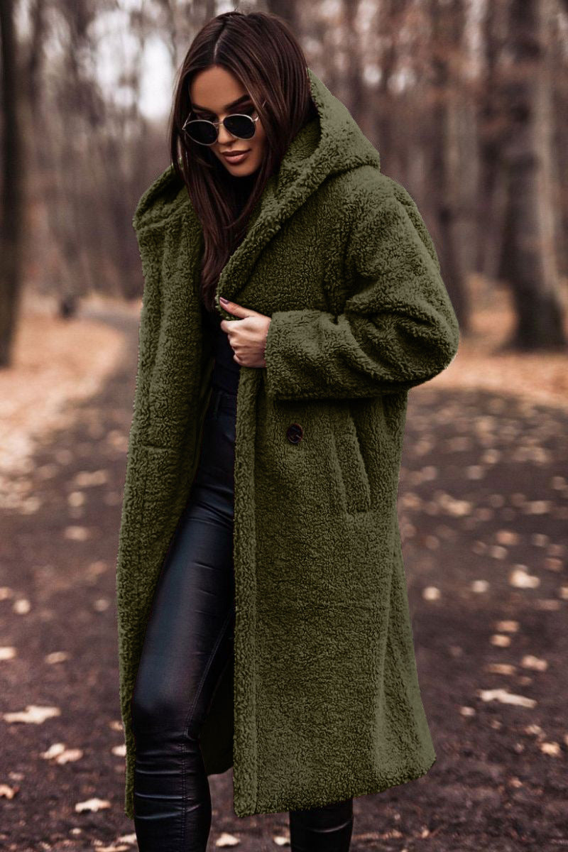Women's Classic Winter Coat Tailored Fit Long Sleeve Button Closure Stylish Warmth