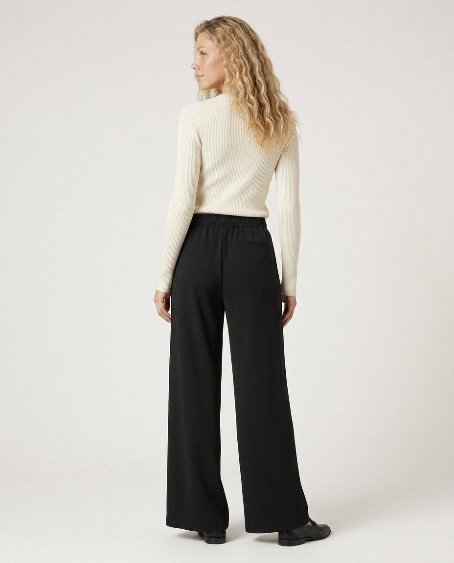 Women's High Waist Wide Leg Trousers Pants Outfit for Work Casual Days Holidays and Everyday Wear