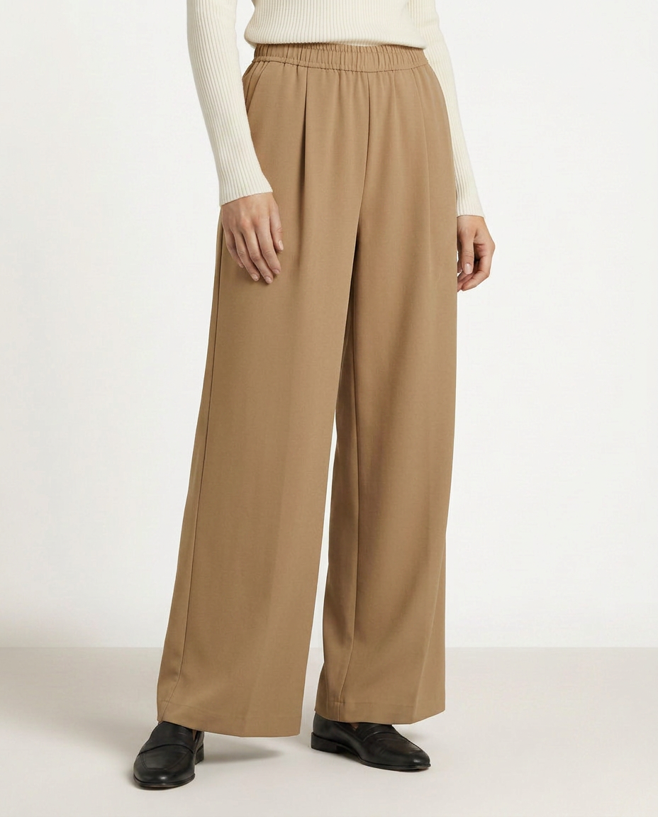 Women's High Waist Wide Leg Trousers Pants Outfit for Work Casual Days Holidays and Everyday Wear