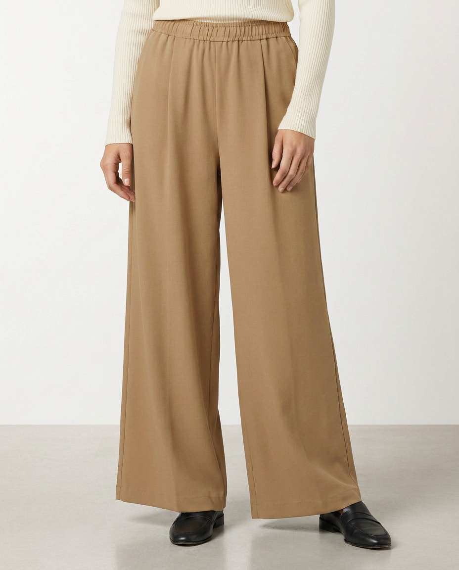 Women's High Waist Wide Leg Trousers Pants Outfit for Work Casual Days Holidays and Everyday Wear