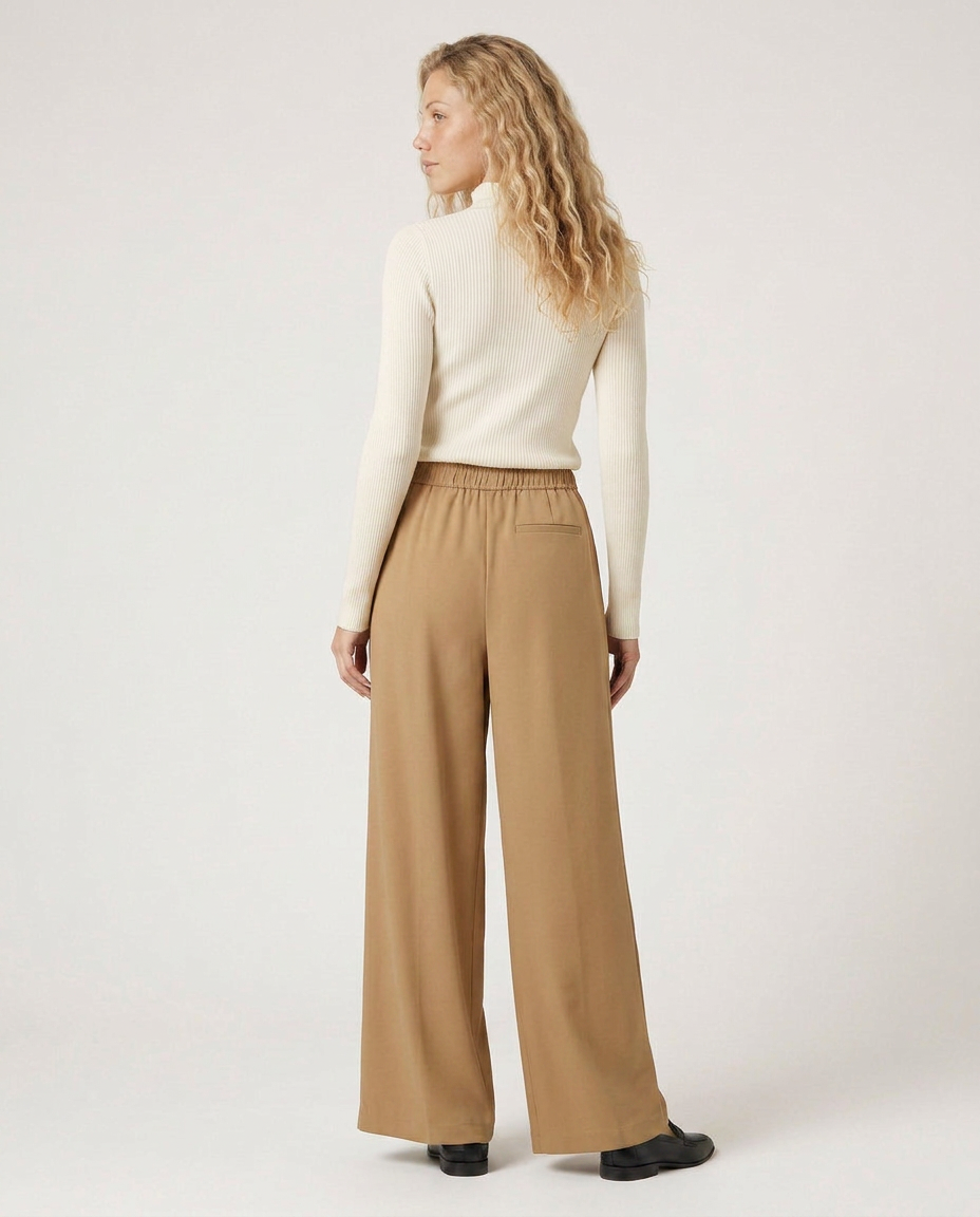 Women's High Waist Wide Leg Trousers Pants Outfit for Work Casual Days Holidays and Everyday Wear