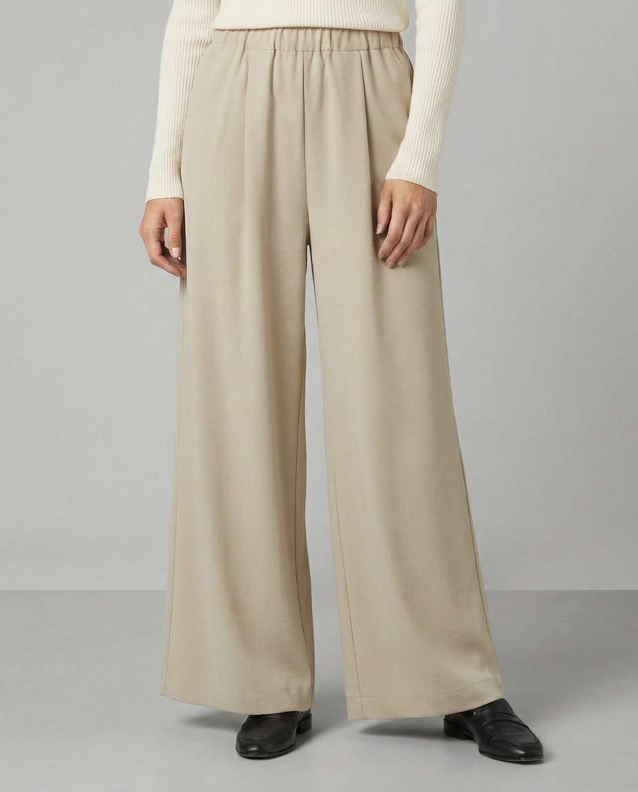 Women's High Waist Wide Leg Trousers Pants Outfit for Work Casual Days Holidays and Everyday Wear