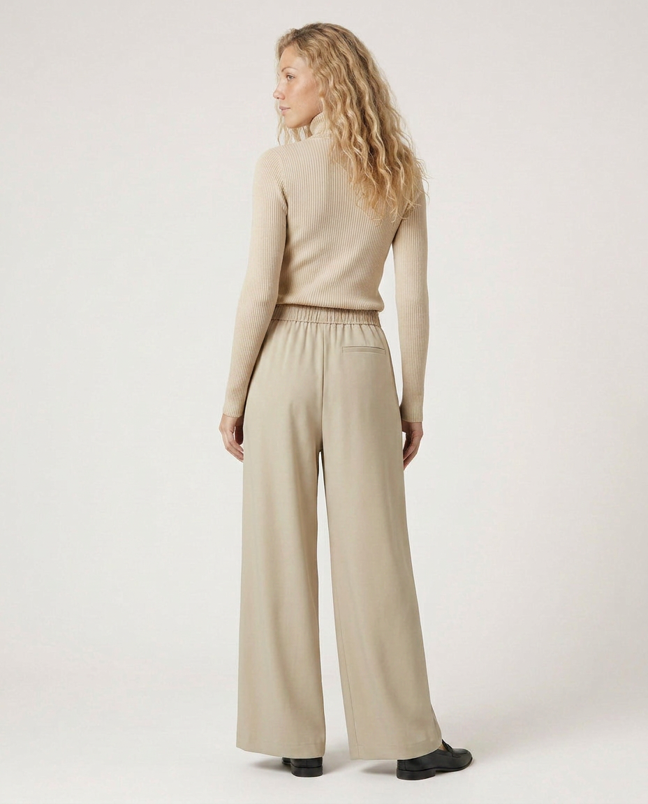 Women's High Waist Wide Leg Trousers Pants Outfit for Work Casual Days Holidays and Everyday Wear