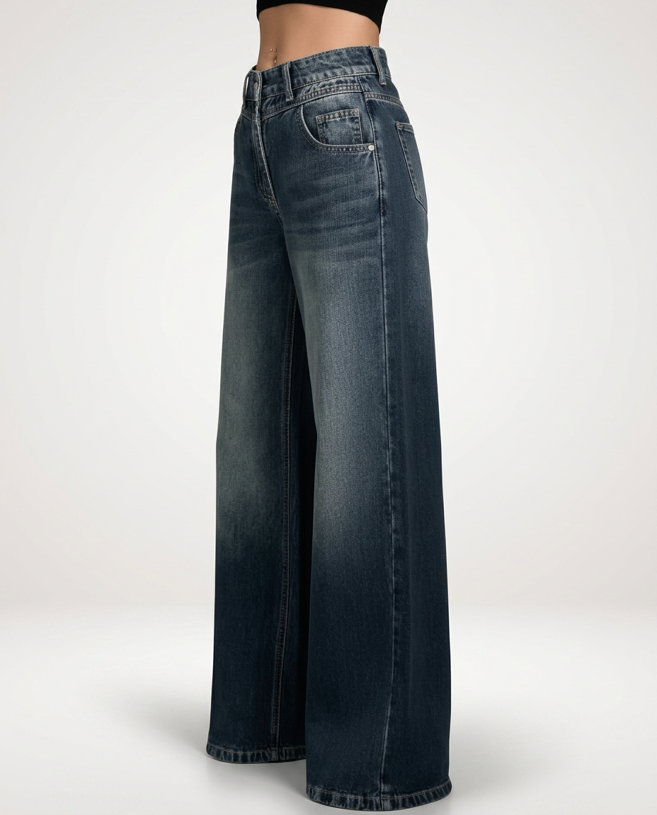 Women's Mid-Waist Wide-Leg Trousers Pants Outfit for Work Casual Days Holidays and Everyday Wear