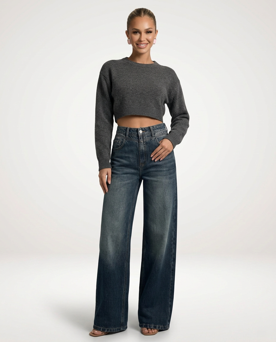Women's Mid-Waist Wide-Leg Trousers Pants Outfit for Work Casual Days Holidays and Everyday Wear