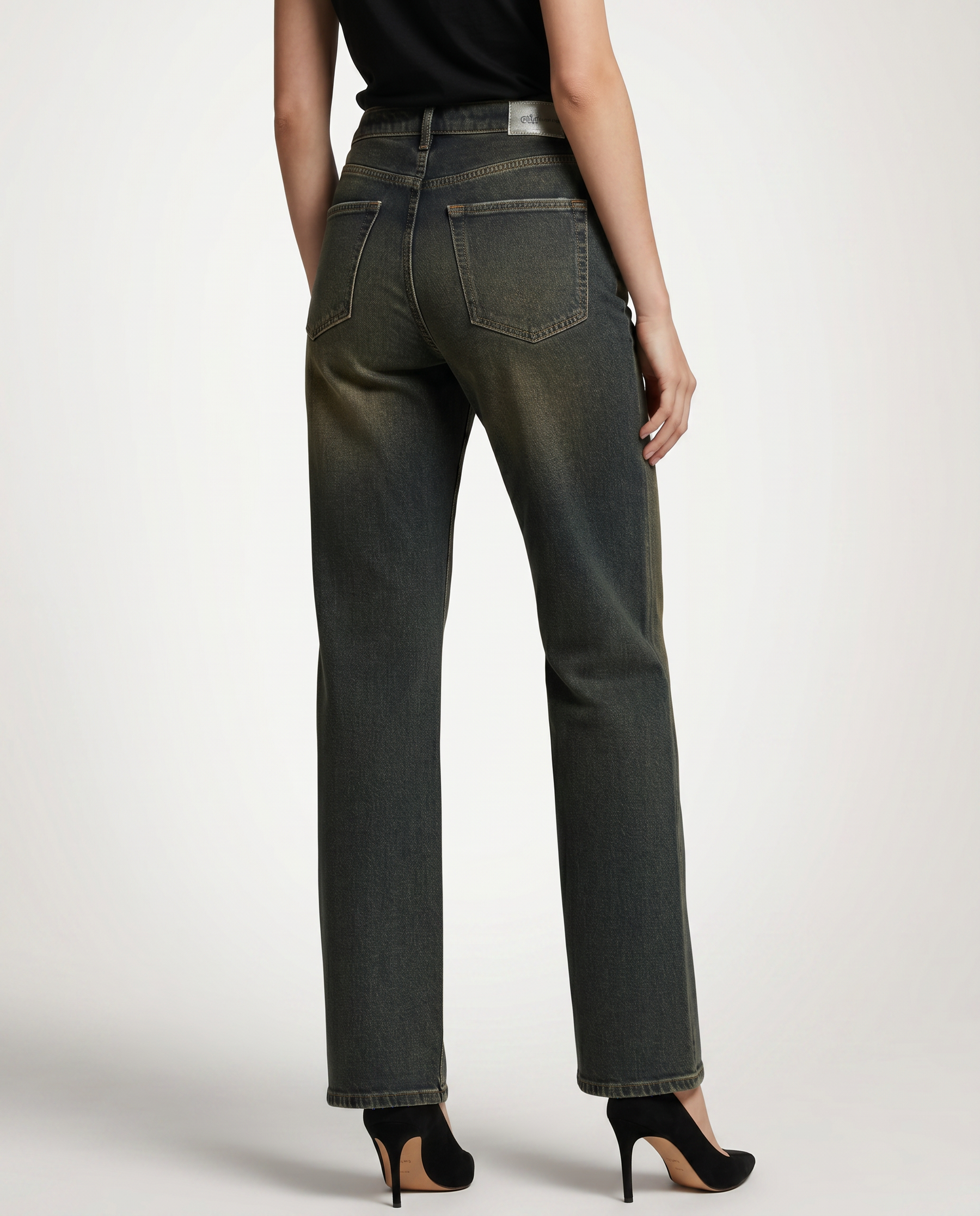 Women's Straight-Leg High Waist Jeans Outfit for Work Casual Days Holidays and Everyday Wear